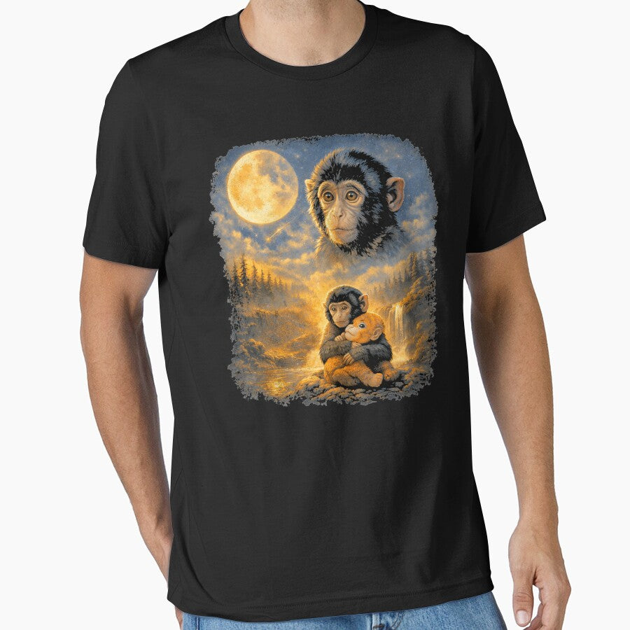 Punch Monkey Moon 90s Retro Animal Vintage by IdealDo T-Shirts, Hoodie, Sweatshirt | BlankRebels.com (Image 1)