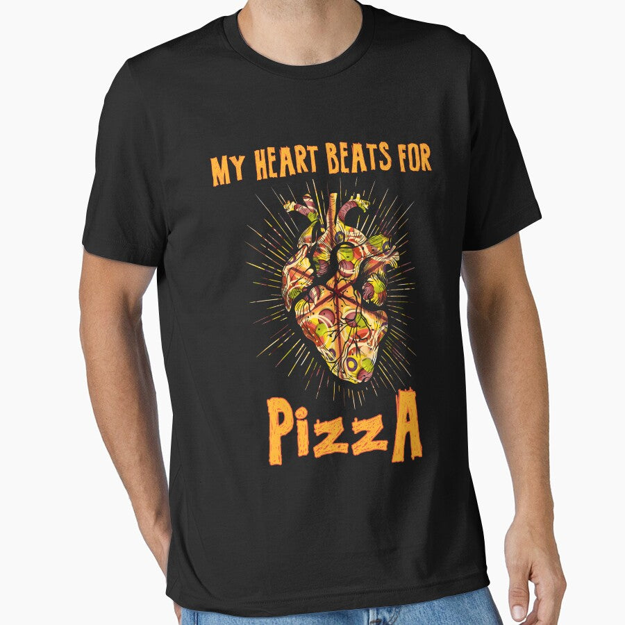 My heart beats for pizza by SidTastic T-Shirts, Hoodie, Sweatshirt | BlankRebels.com (Image 1)