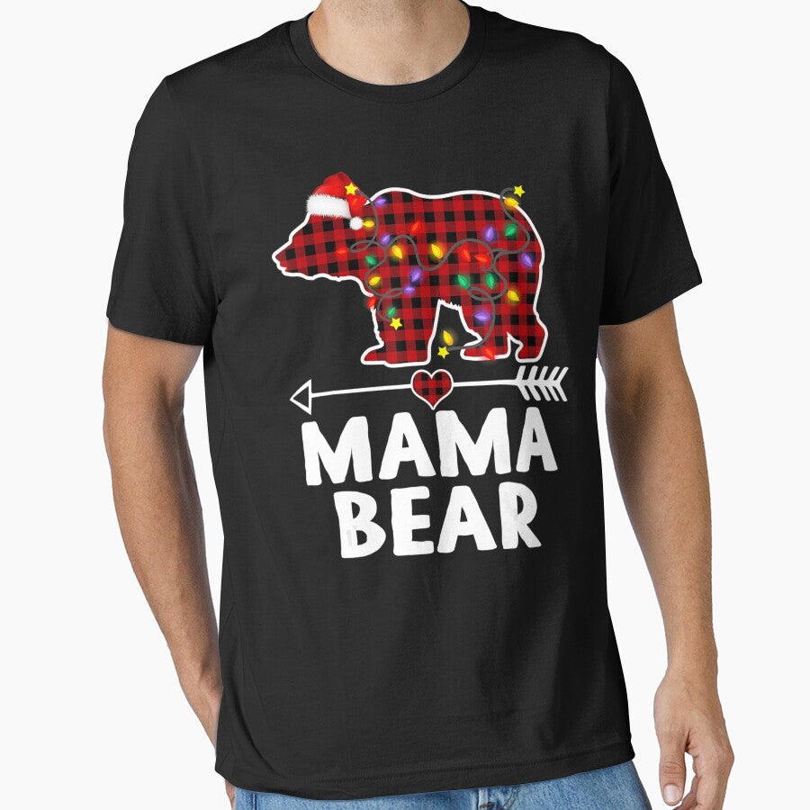 Red Buffalo Plaid Mama Bear Christmas Pajama by Nguyenhaithanh T-Shirts, Hoodie, Sweatshirt | BlankRebels.com (Image 1)