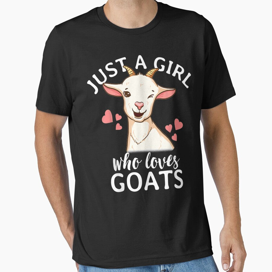 Goat Girl Women Mom Farmer Gift Just A Girl Who Loves Goats by ReeseTee