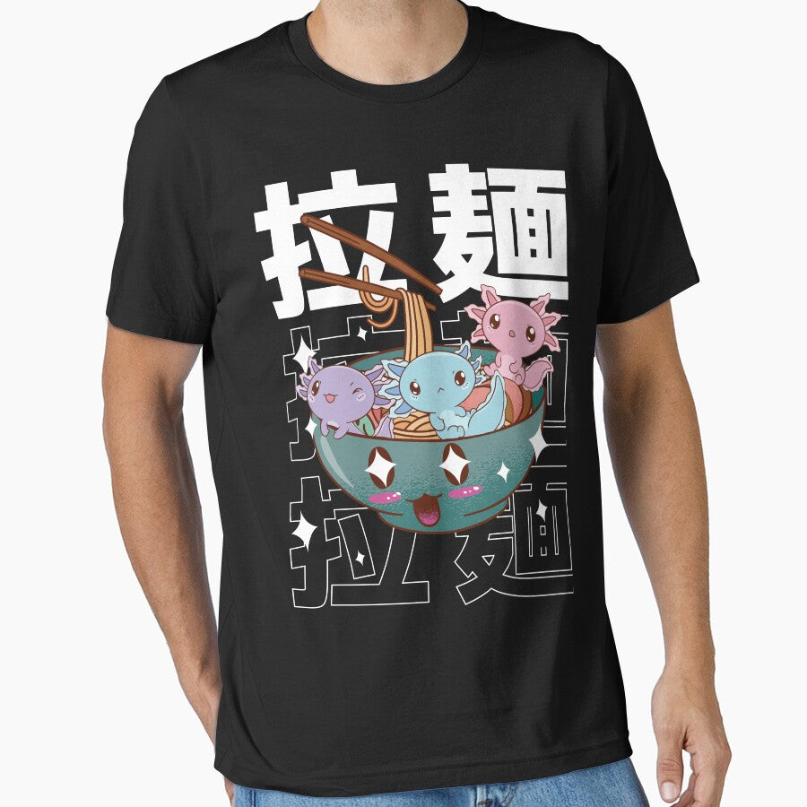 Kawaii Axolotl Inside Ramen Bowl Aesthetic Anime by MrEddie10 T-Shirts, Hoodie, Sweatshirt | BlankRebels.com (Image 1)