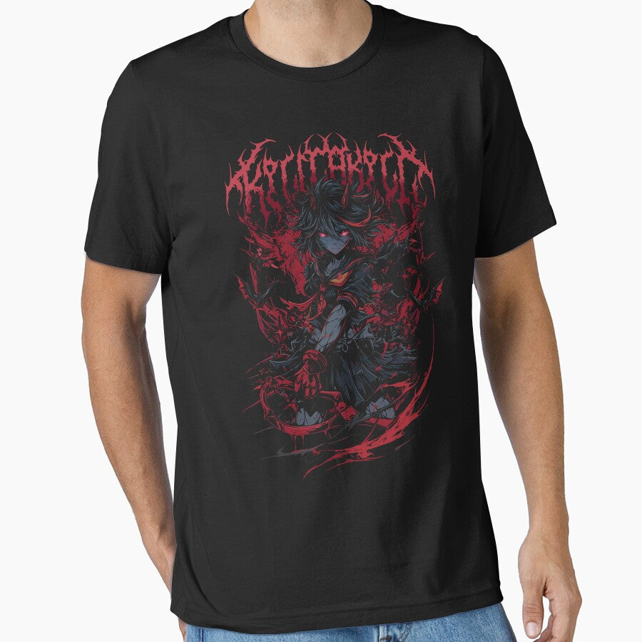 The Samurai School Girl Dark Heavy Metal Art by Tokyo Retro T-Shirts, Hoodie, Sweatshirt | BlankRebels.com (Image 1)