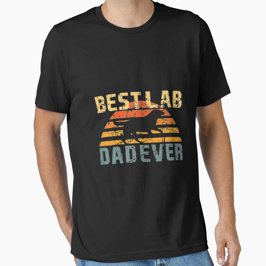 Best Lab Dad Ever Retro Vintage Labrador Dog Father TShirt39 T-Shirts, Hoodie, Sweatshirt