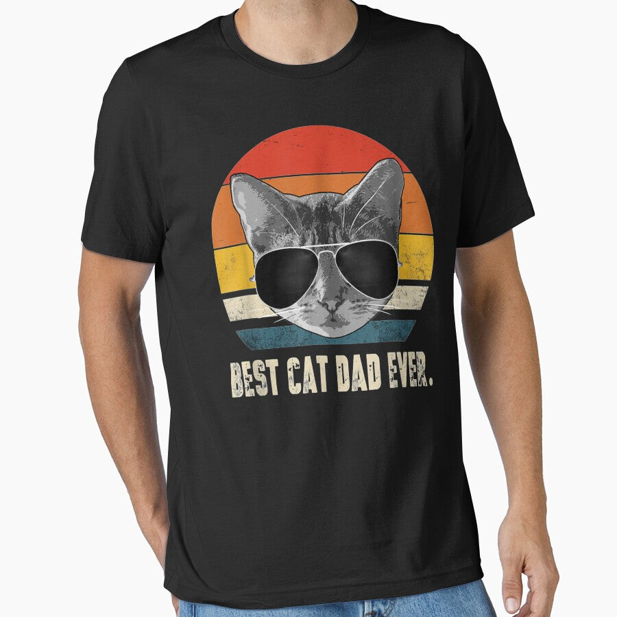 Best Cat Dad Ever Vintage Retro Father'S Day Gift by BlakenKart T-Shirts, Hoodie, Sweatshirt | BlankRebels.com (Image 1)