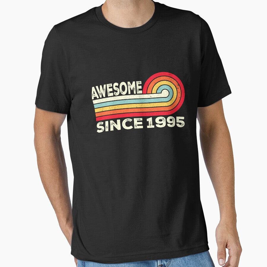 Vintage Awesome Since 1995 28th Birthday Gift  28 Year Old by teeteeworld T-Shirts, Hoodie, Sweatshirt (Image 1)
