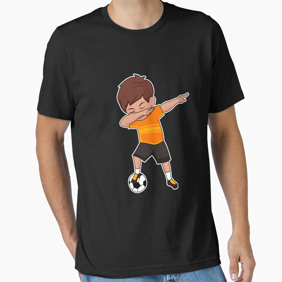 Dabbing Soccer Player Orange Soccer Sports Team Athletic Soccer Athlete Coach by VollLaser