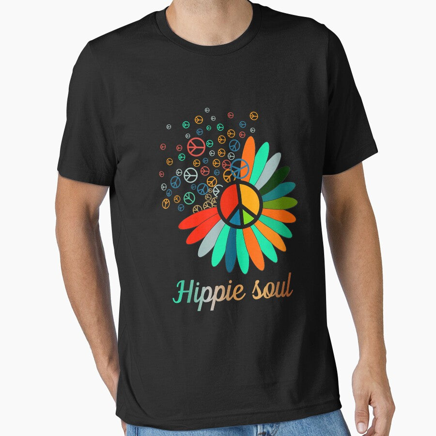 Daisy Flower Peace Sign Hippie Soul Hippy by shannange T-Shirts, Hoodie, Sweatshirt | BlankRebels.com (Image 1)