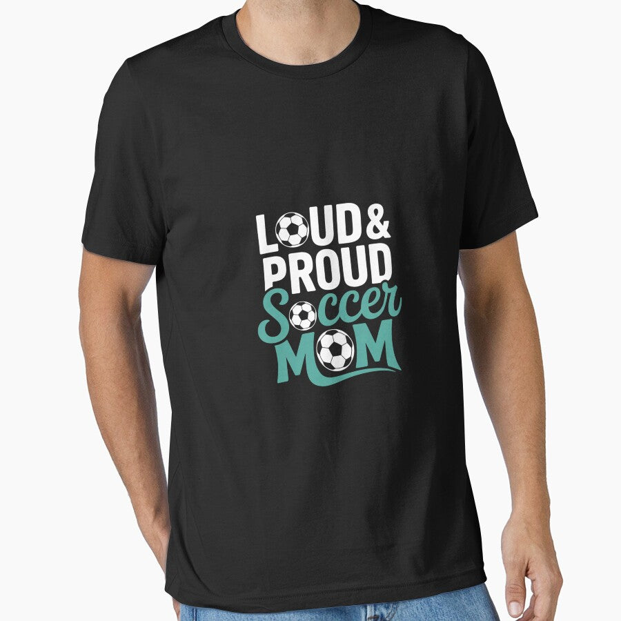 Loud and Proud Soccer Mom Teal and White 3 by MicanCuteStore