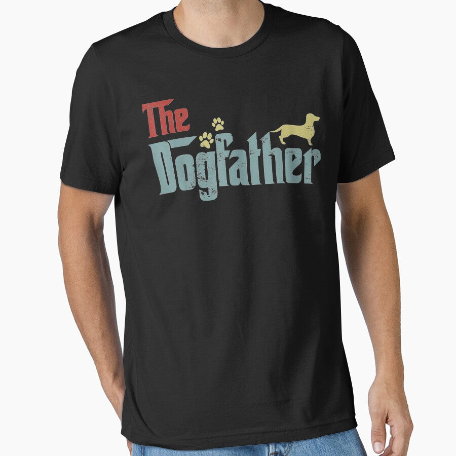 Vintage The Dogfather Dachshund Funny Dog Owner Gifts by MartinStudio T-Shirts, Hoodie, Sweatshirt (Image 1)