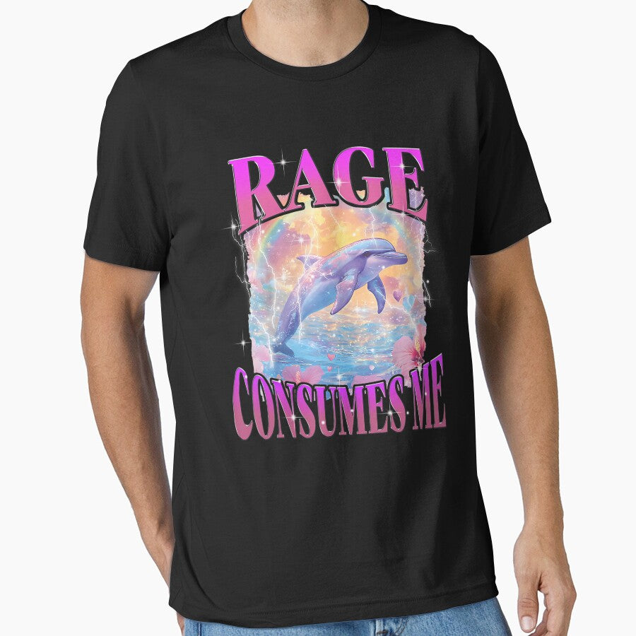 Rage Consumes Me Funny Meme Silly Dolphin by DreamyNature