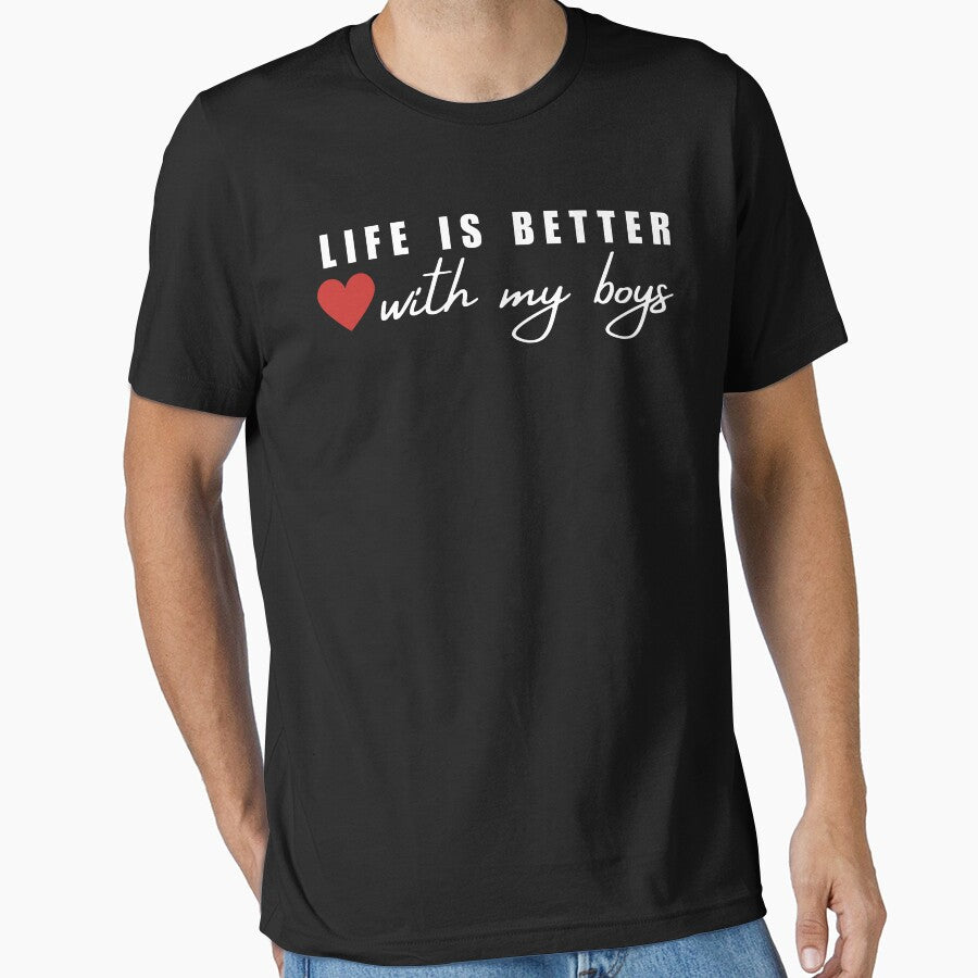 Life Is Better With My Boys by ANNINOART ⭐⭐⭐⭐⭐ T-Shirts, Hoodie, Sweatshirt | BlankRebels.com (Image 1)