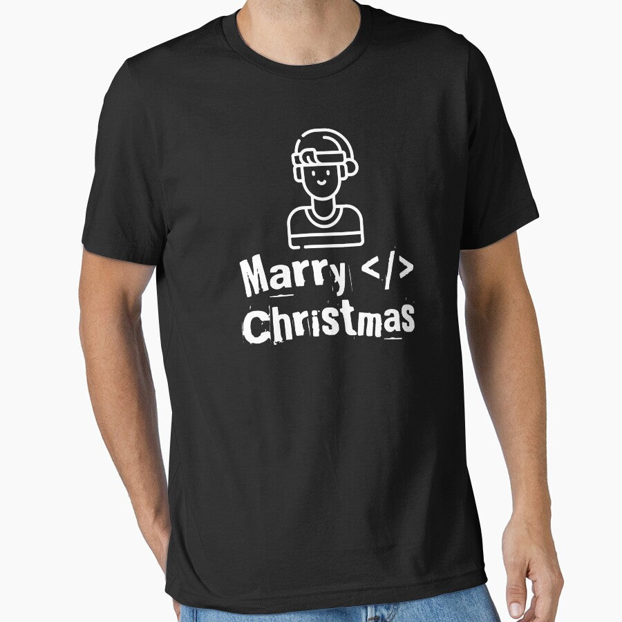 Merry </> Christmas (white) by Stornu2Ruedas T-Shirts, Hoodie, Sweatshirt | BlankRebels.com (Image 1)