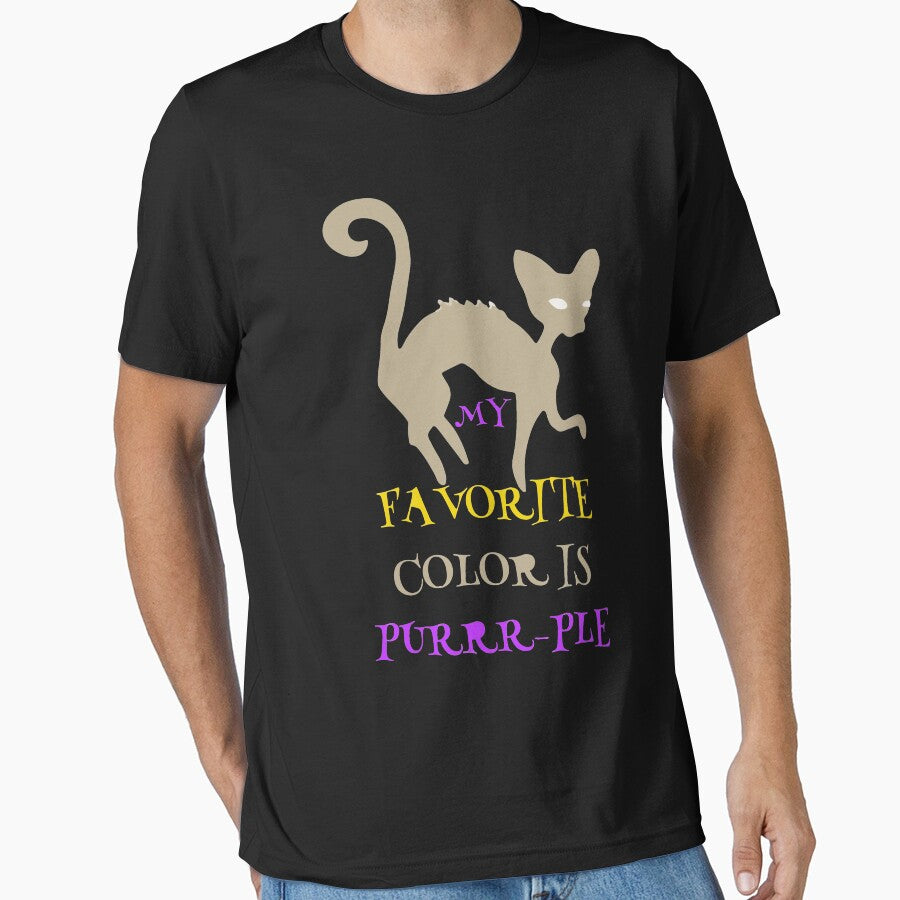 My Favorite Color is Purrr-ple by Christopher Taylor T-Shirts, Hoodie, Sweatshirt | BlankRebels.com (Image 1)