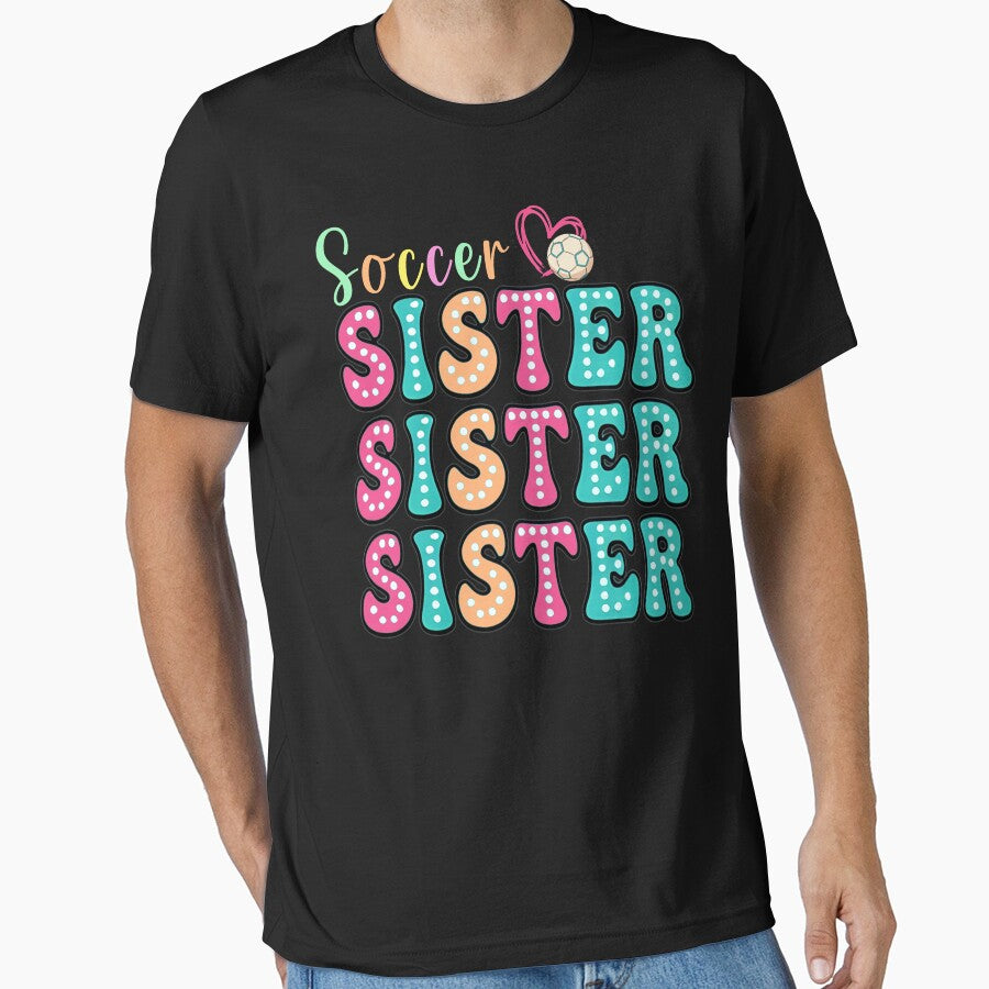 Cute Soccer Sister Polka Dot Tee by LarryMBrown