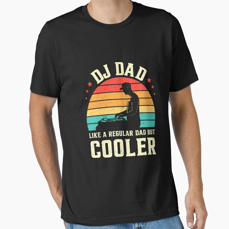 DJ Dad Like A Regular Dad But Cooler Retro by RareBunny T-Shirts, Hoodie, Sweatshirt | BlankRebels.com (Image 1)