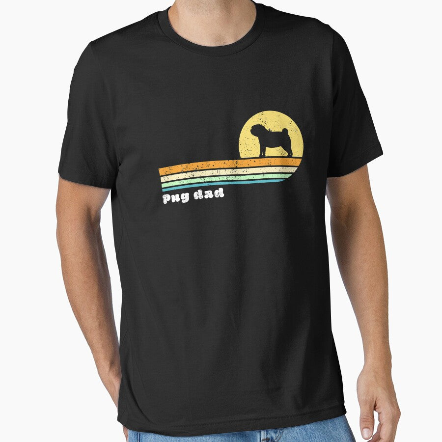Pug Dad, Retro 70’s by NWCreative T-Shirts, Hoodie, Sweatshirt | BlankRebels.com (Image 1)