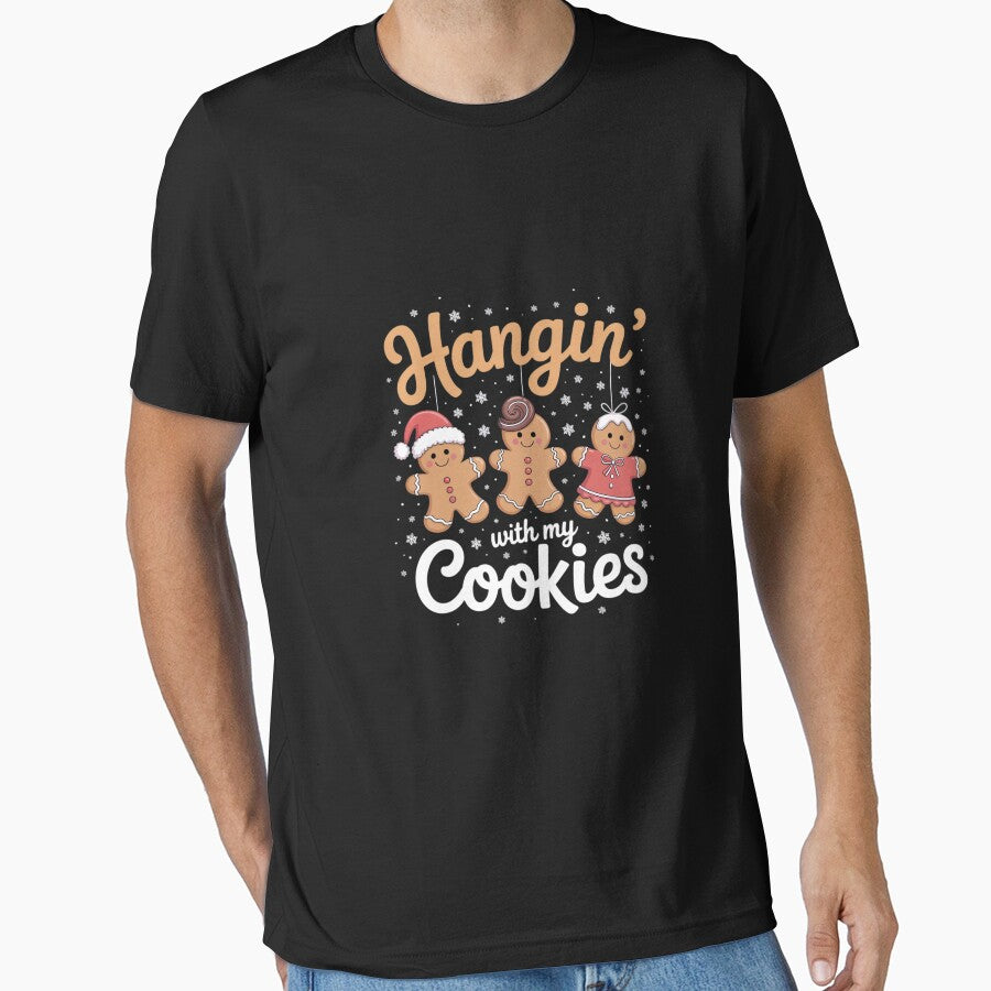 Hangin With My Cookies Gingerbread Women Christmas Teacher by MarkLeedsArt T-Shirts, Hoodie, Sweatshirt (Image 1)