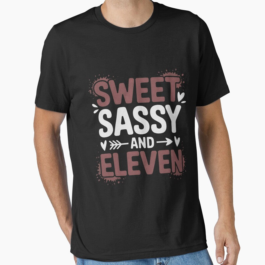 Happy 11th Birthday Sweet Sassy & Eleven Girls 11 Years Old by duolastgend T-Shirts, Hoodie, Sweatshirt (Image 1)