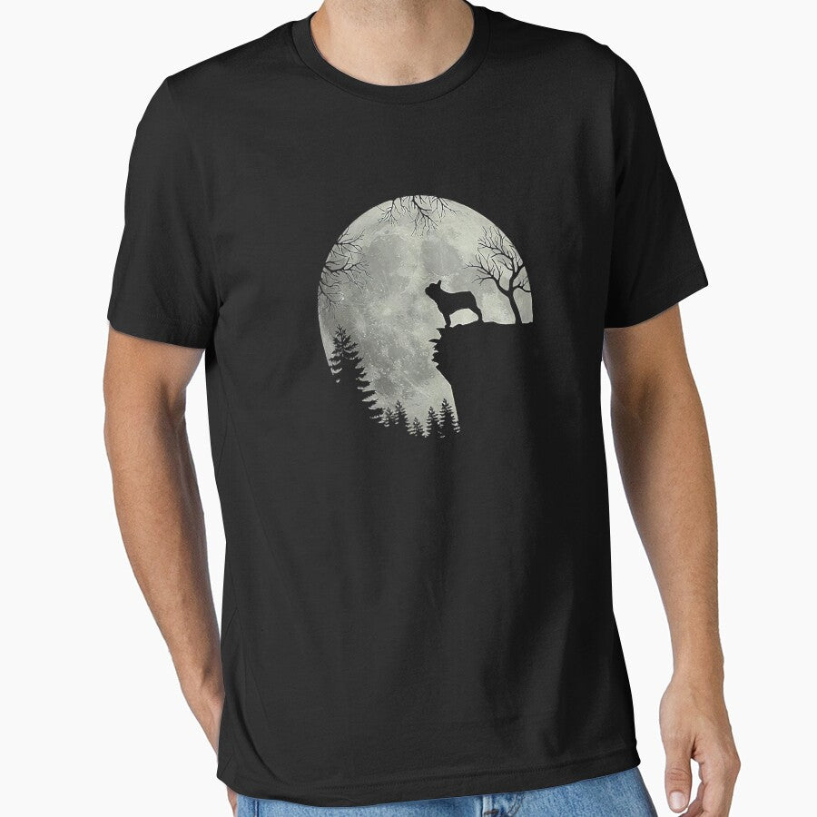 French Bulldog Dog And Moon Halloween Costume by MalloWilli T-Shirts, Hoodie, Sweatshirt | BlankRebels.com (Image 1)