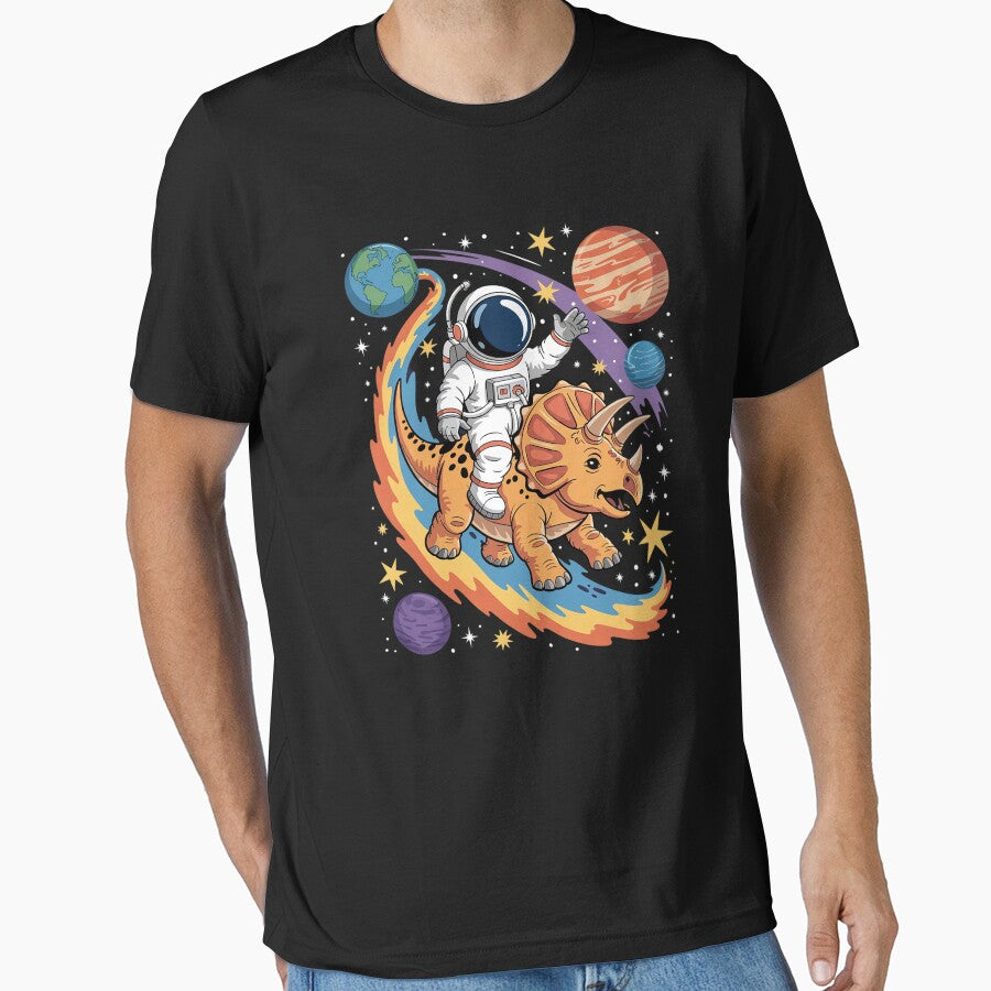 Astronaut Planets Dino Triceratops Dinosaur Space Galaxy by joyouartArt