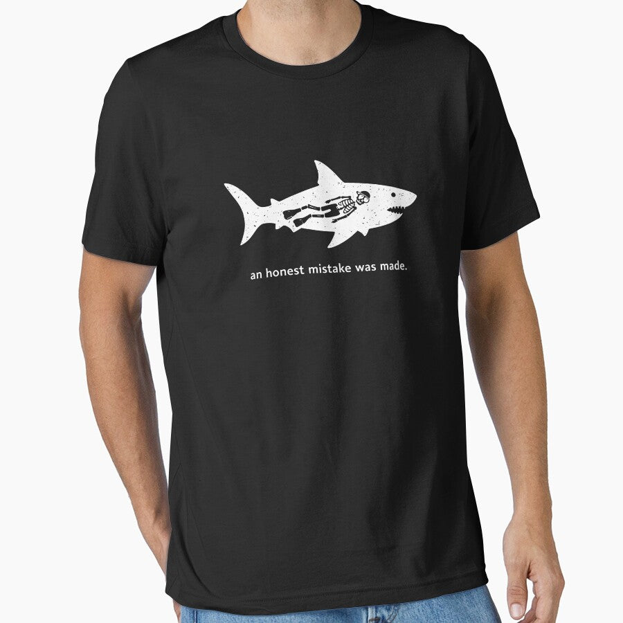 Skeleton in shark an honest mistake was made by DexertimaArt T-Shirts, Hoodie, Sweatshirt | BlankRebels.com (Image 1)