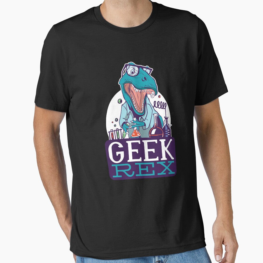 Geek Rex Dinosaur Nerd Gamer Fun Art by Mido tee art shop Hoodie, Sweatshirt | BlankRebels.com (Image 1)