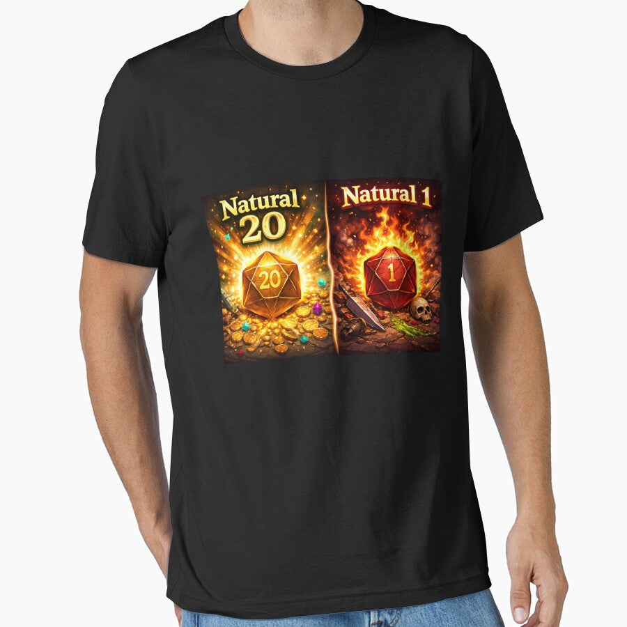 Critical Hit/Fail by retromario80 T-Shirts, Hoodie, Sweatshirt | BlankRebels.com (Image 1)