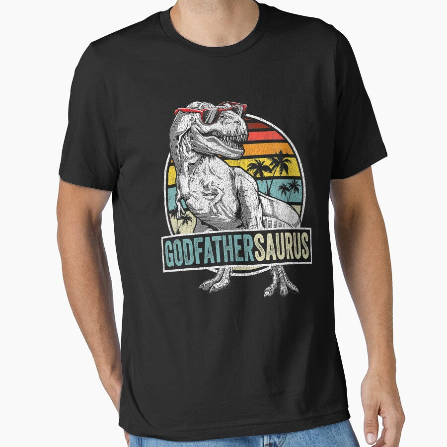 Godfathersaurus T Rex Dinosaur Godfather Saurus Family by SethFrancis37 T-Shirts, Hoodie, Sweatshirt (Image 1)