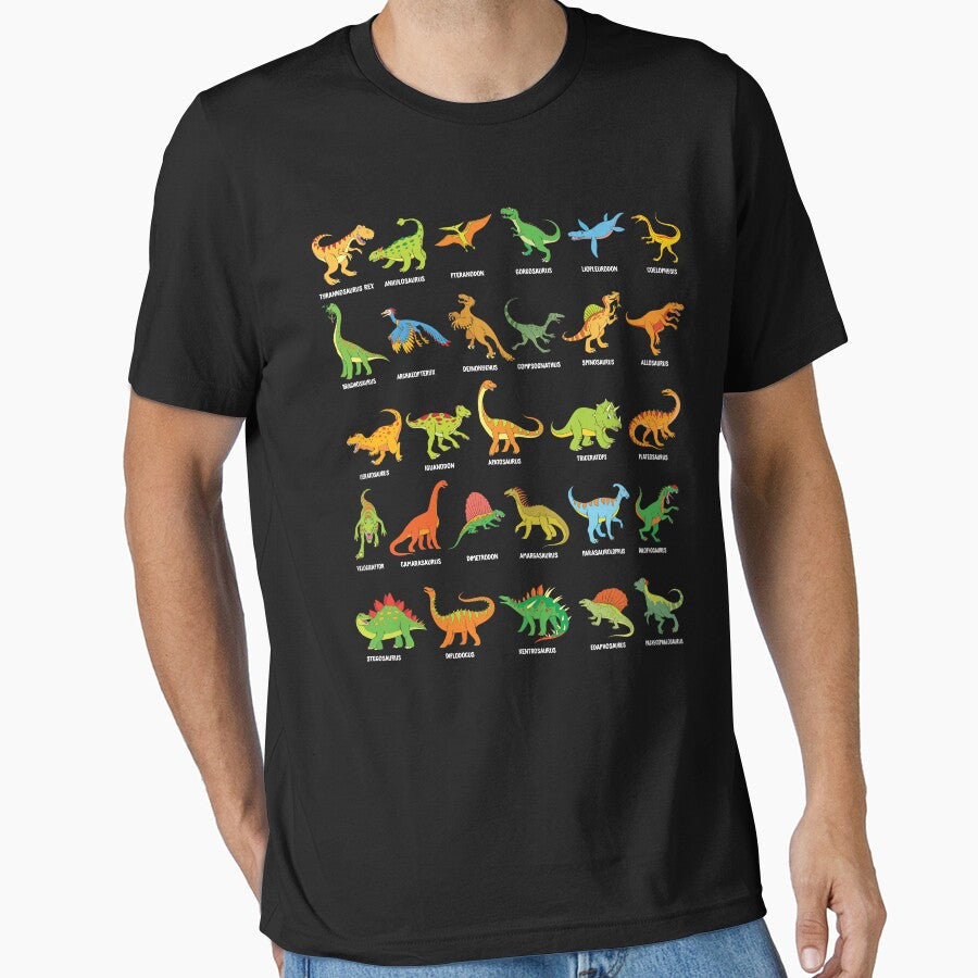 Popular Dinosaur Species Dino T-Rex Velociraptor Triceratops Dinosaurs by samshirts T-Shirts, Hoodie, Sweatshirt (Image 1)