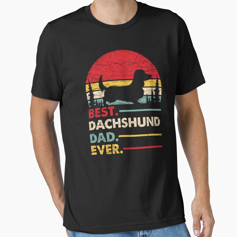 Long Haired Dachshund - Best Dad Ever by HilllBernadine T-Shirts, Hoodie, Sweatshirt | BlankRebels.com (Image 1)