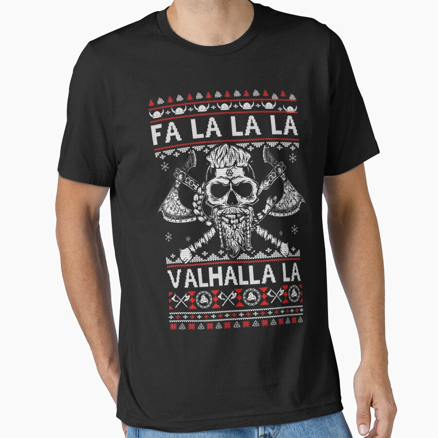 Fa La La Valhalla Viking Skull Christmas Ugly by dokieuphuong T-Shirts, Hoodie, Sweatshirt | BlankRebels.com (Image 1)