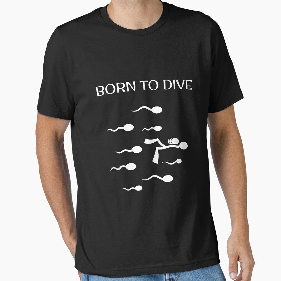 Funny Scuba Diving Gift Freediving Deep Sea I Born To Dive by Liefke12441 T-Shirts, Hoodie, Sweatshirt (Image 1)