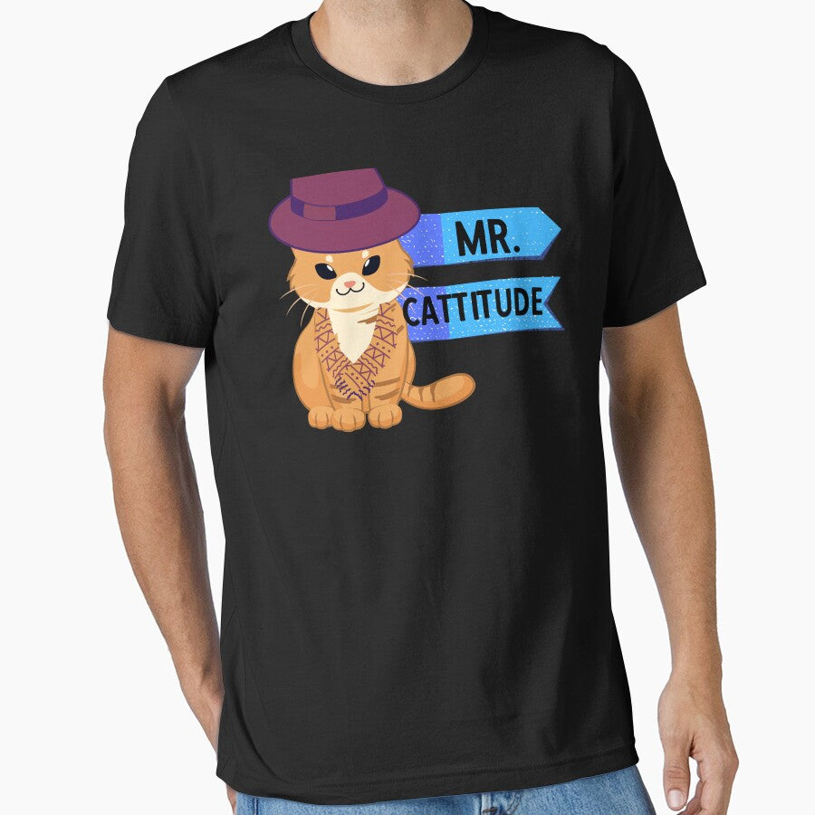 MR CATTITUDE - Funny Cat Pictures with cat sayings and captions by FunnyCatsFam T-Shirts, Hoodie, Sweatshirt (Image 1)