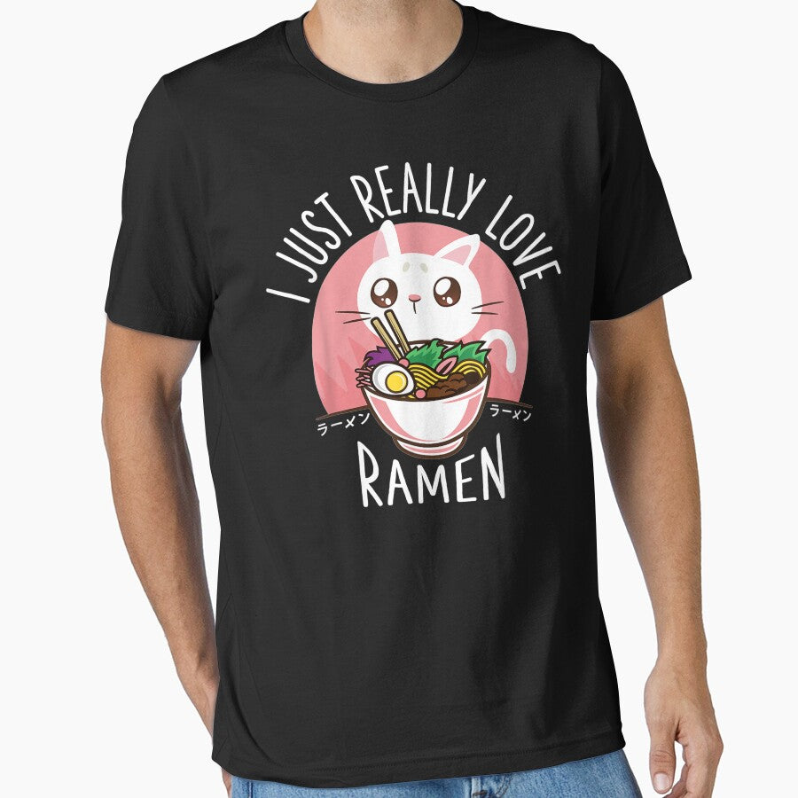 Love Ramen Japanese Noodles Kawaii Anime Cat Gifts by MytressArts T-Shirts, Hoodie, Sweatshirt | BlankRebels.com (Image 1)