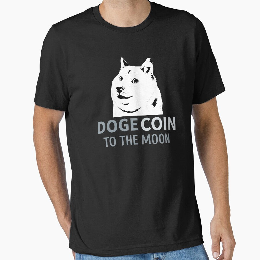 Dogecoin To The Moon, Funny Dogecoin Crypto Meme Cute Dogecoin by jacks-tees Hoodie, Sweatshirt | BlankRebels.com (Image 1)