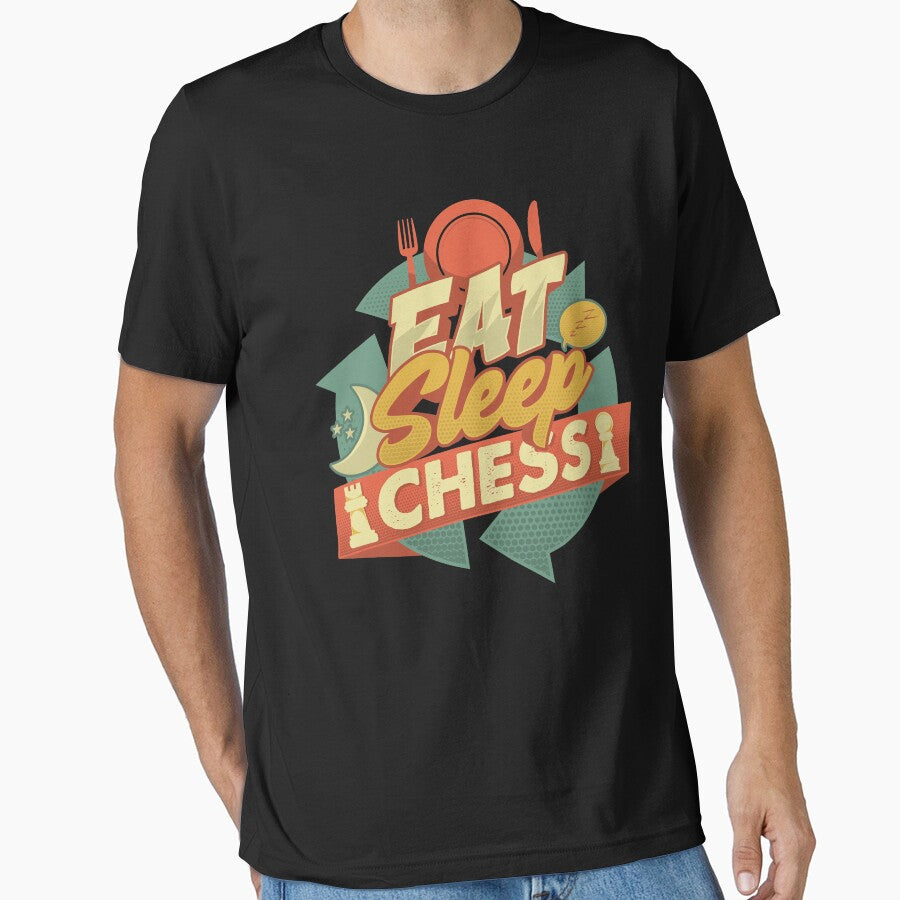 Chess Vintage Eat Sleep Repeat Retro Chess by withpassion T-Shirts, Hoodie, Sweatshirt | BlankRebels.com (Image 1)