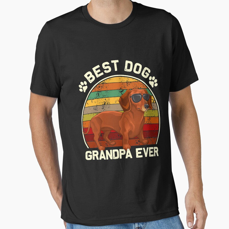 Best Dog Grandpa Ever Dachshund Funny Father's Day by IanSummer53 T-Shirts, Hoodie, Sweatshirt | BlankRebels.com (Image 1)