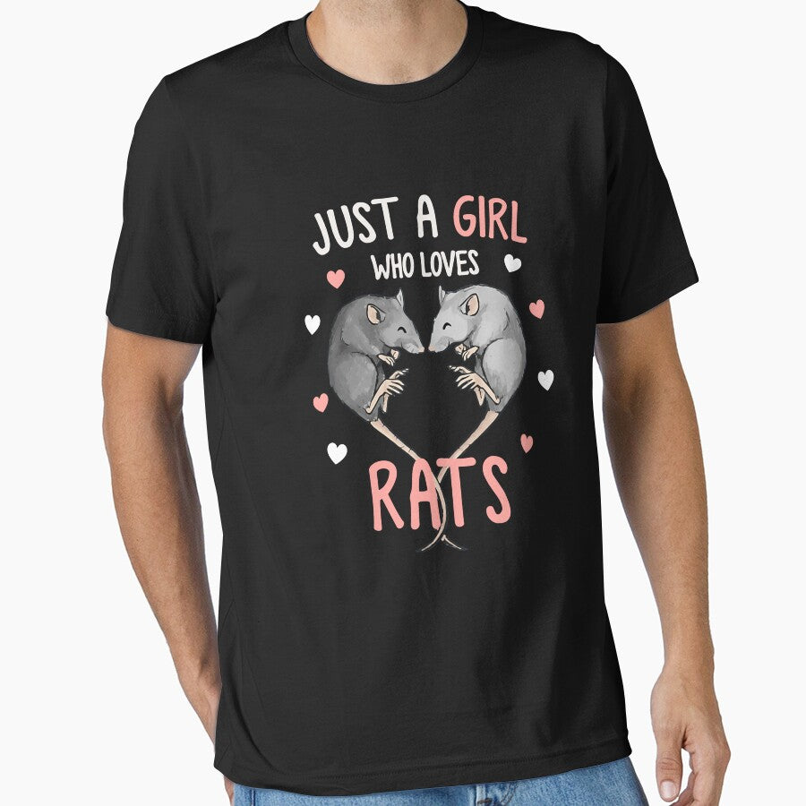 Heart Tail Just a Girl Who Loves Rats Shirt by TinaMDedrick Hoodie, Sweatshirt | BlankRebels.com (Image 1)