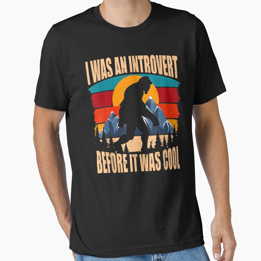 Funny Bigfoot Sasquatch Vintage Retro Sunset Introvert by Rosartistshop T-Shirts, Hoodie, Sweatshirt (Image 1)
