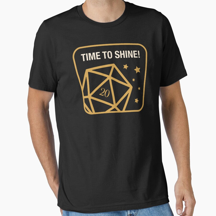 Time to Shine D20 Dice Natural 20 by pixeptional T-Shirts, Hoodie, Sweatshirt | BlankRebels.com (Image 1)