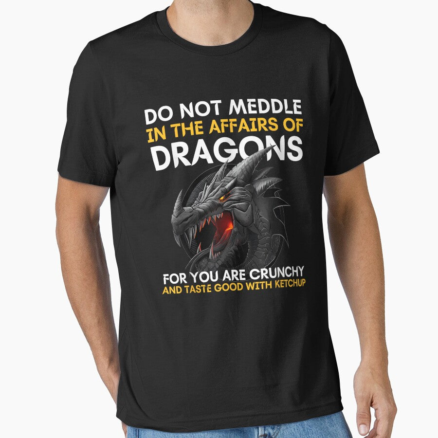 Do Not Meddle Dragon Humor Art by AriePollich T-Shirts, Hoodie, Sweatshirt | BlankRebels.com (Image 1)