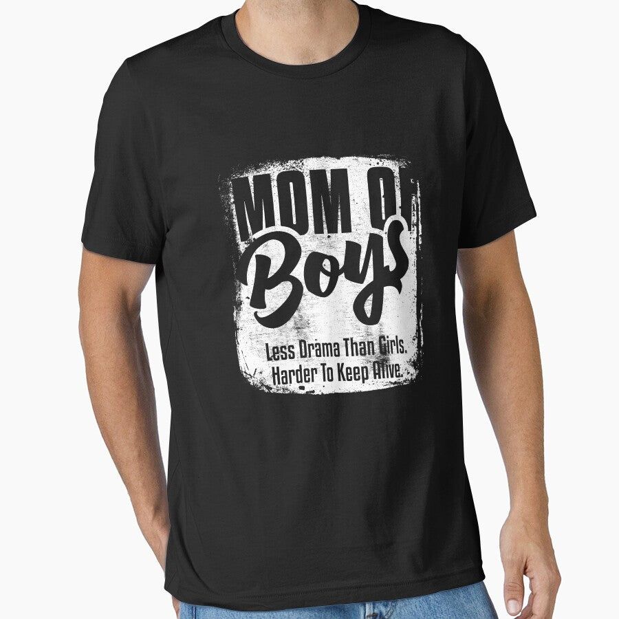 Mom Of Boys Less Drama by Kieran Abbott T-Shirts, Hoodie, Sweatshirt | BlankRebels.com (Image 1)