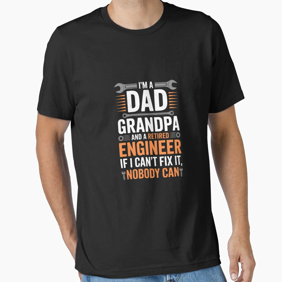 I'm a Dad Grandpa and Retired Engineer Retirement by MarkLeedsArt T-Shirts, Hoodie, Sweatshirt | BlankRebels.com (Image 1)