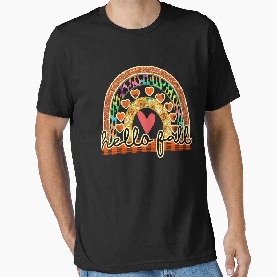 Hello Fall Funny Autumn Halloween by Teapot-art T-Shirts, Hoodie, Sweatshirt | BlankRebels.com (Image 1)
