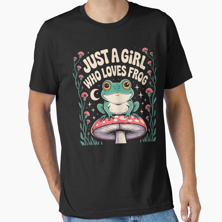 Just a girl who loves frog by Faissal Thomass T-Shirts, Hoodie, Sweatshirt | BlankRebels.com (Image 1)