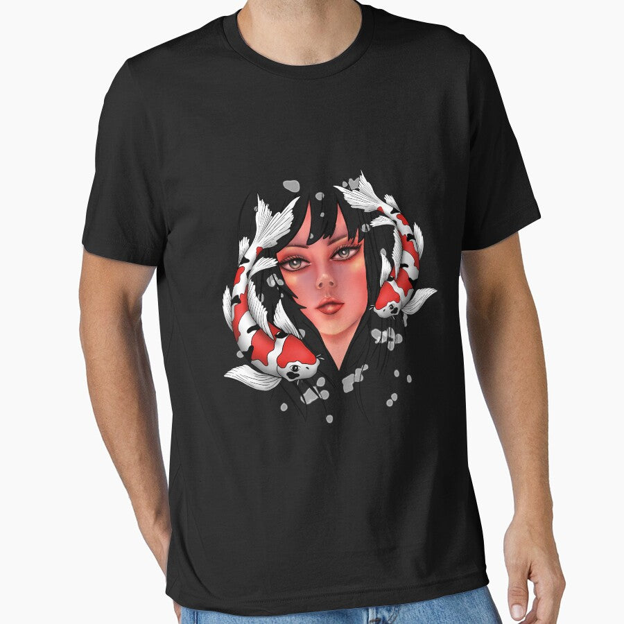 Girl With Koi by TatuErkko T-Shirts, Hoodie, Sweatshirt | BlankRebels.com (Image 1)
