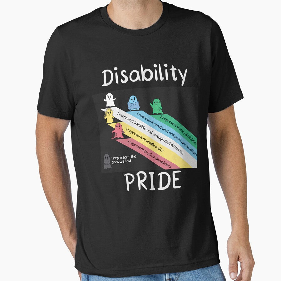 Disability Pride With Ghosts And Descriptions by TarraLGraham T-Shirts, Hoodie, Sweatshirt | BlankRebels.com (Image 1)
