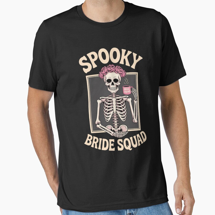 Spooky Bride Squad Skeleton Halloween Bachelorette Party by ControlCenter T-Shirts, Hoodie, Sweatshirt (Image 1)