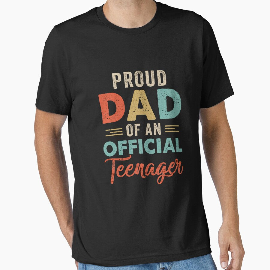 Proud Dad Of Official Teenager 13th Birthday 13 Yrs Old by AdamhollandShop T-Shirts, Hoodie, Sweatshirt (Image 1)