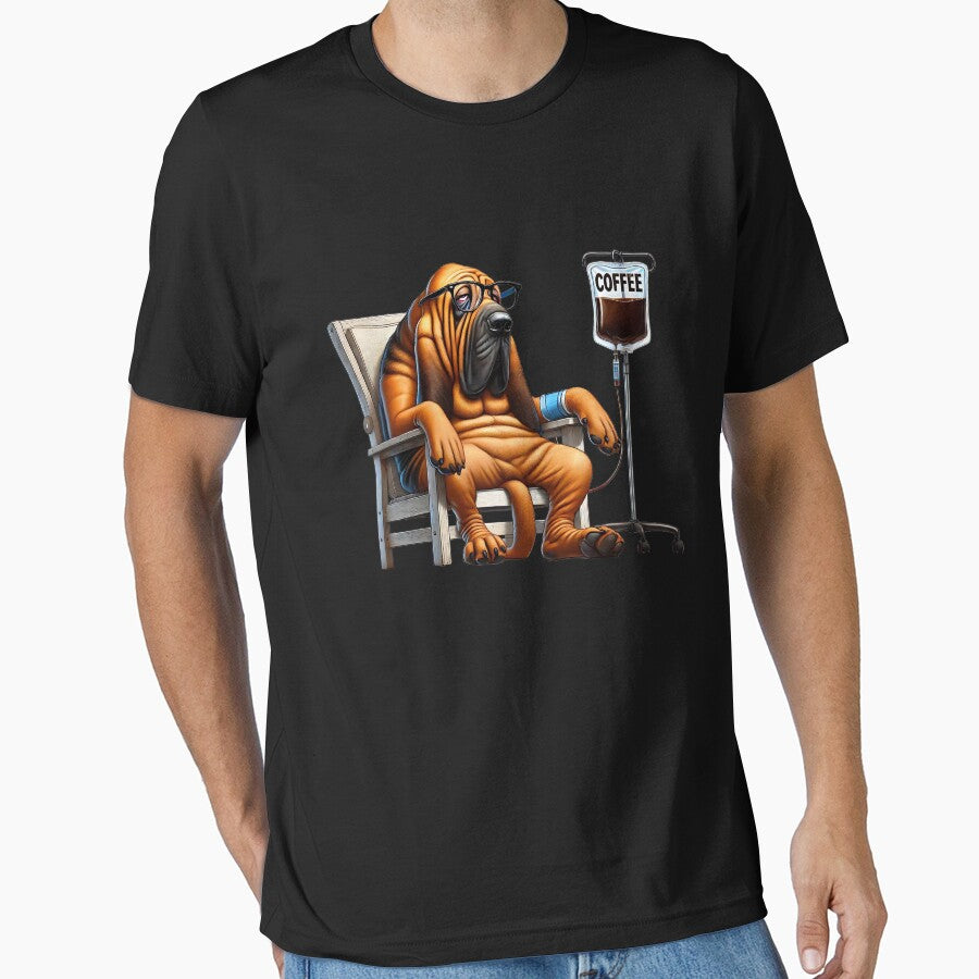 Funny Bloodhound Coffee Drink Dog Lover by Kimberley King Art  King Art T-Shirts, Hoodie, Sweatshirt (Image 1)